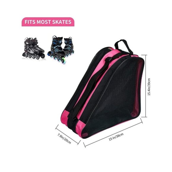Roller Skate Bag, Breathable Ice Skate Bags with Adjustable Shoulder Strap-New - Picture 3 of 3